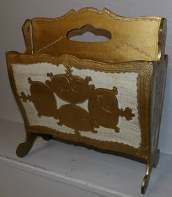 gilded resin Italian magazine stand