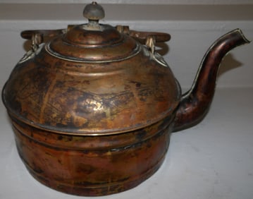 antique copper kettle