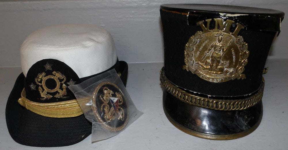 2 vintage hats: 2 vintage hats . Up to 6 1/2" H 7 Dia. ALL DESCRIPTIONS AND ANY CONDITION STATEMENT GIVEN BY LANGSTON AUCTION GALLERY ARE STRICTLY OPINIONS AND LANGSTON'S SHALL HAVE NO RESPONSIBILITY FOR ERRORS OR OM