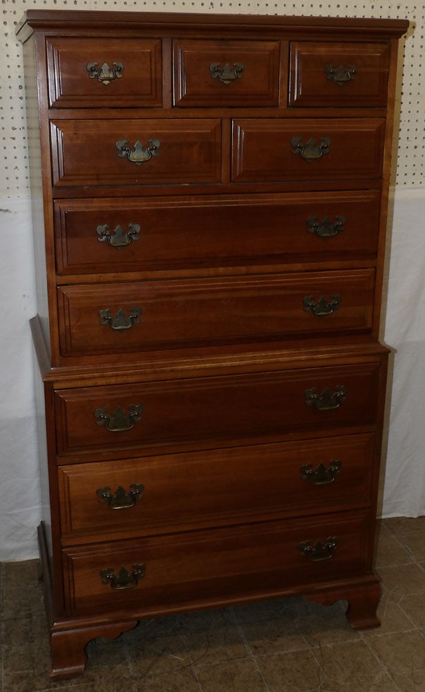 cherry 3 over 2 over 5 chest on chest by Davis cabinet company (1 of 6)