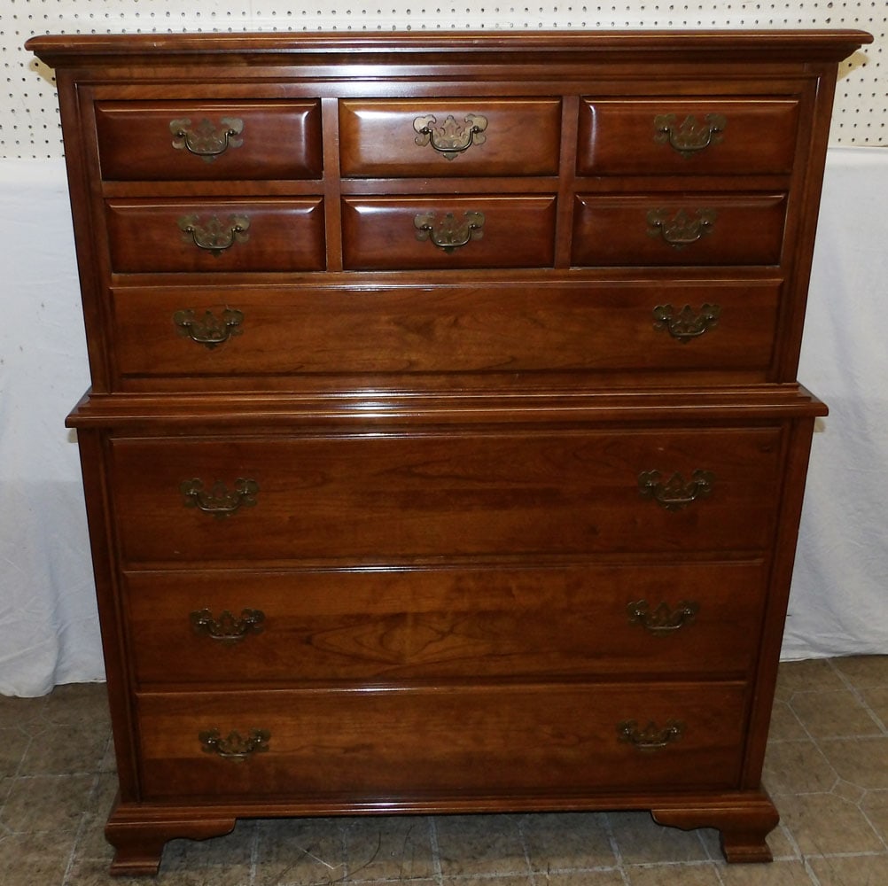 cherry 3 over 3 over 4 drawer chest by link taylor (1 of 5)