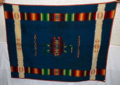 4'10" by 6' 5" vintage native American wool blanket