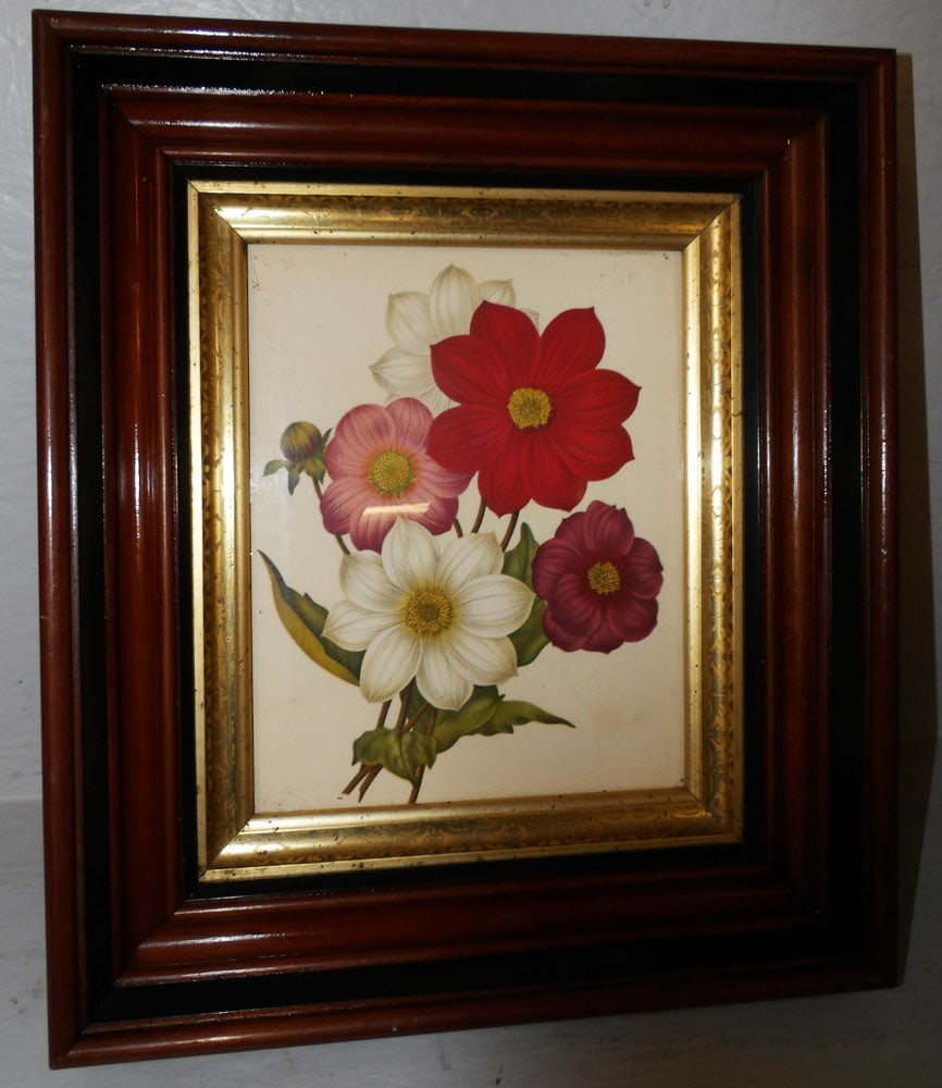 antique walnut shadow box framed print (1 of 4)