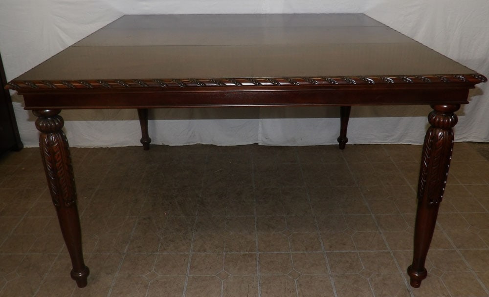 cherry inlay counter height dining table with one leaf (1 of 7)