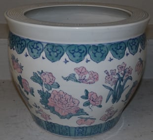 painted oriental porcelain jardiniere