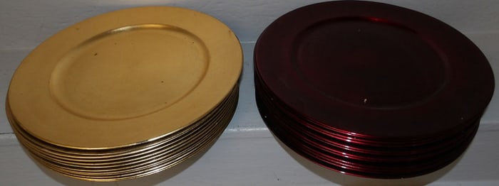 lot of 48 decorative chargers