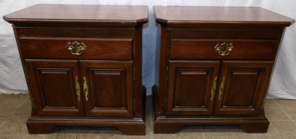 Pair of Cherry Night Stands by Hickory