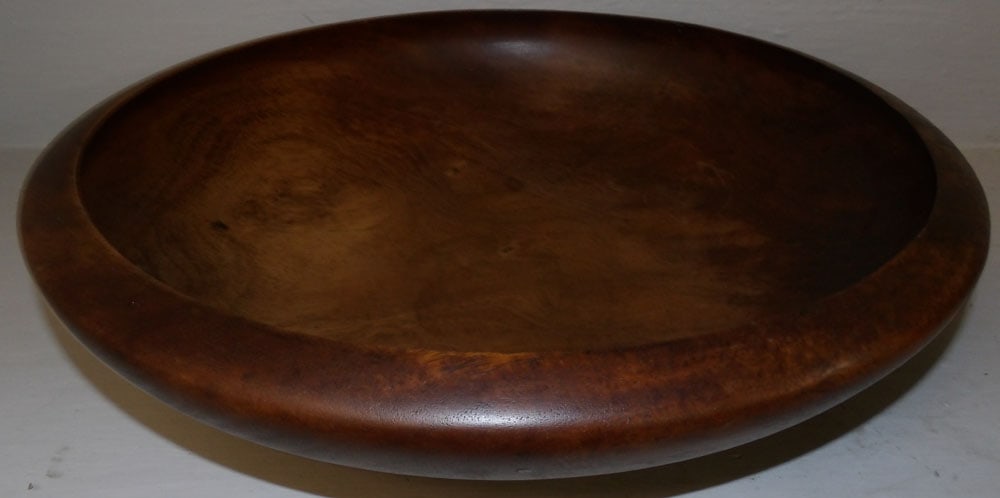 mid century modern mahogany bowl: mid century modern mahogany bowl . 5" H 18" Dia. ALL DESCRIPTIONS AND ANY CONDITION STATEMENT GIVEN BY LANGSTON AUCTION GALLERY ARE STRICTLY OPINIONS AND LANGSTON'S SHALL HAVE NO RESPONSIBILITY FOR ER