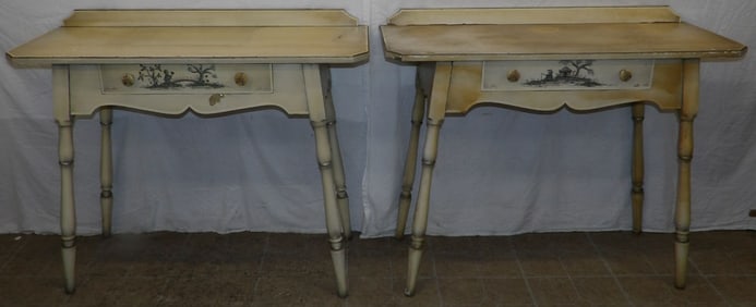 pair of oriental paint decorated consoles