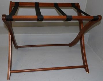 mahogany luggage rack