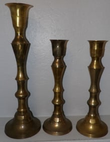 lot of 3 large candlesticks
