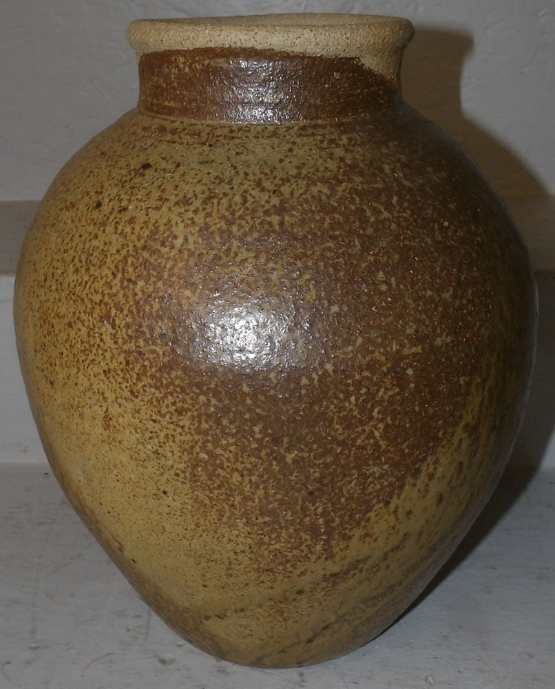 signed pottery vase (1 of 3)