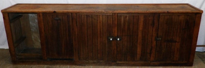 antique pine country store cabinet