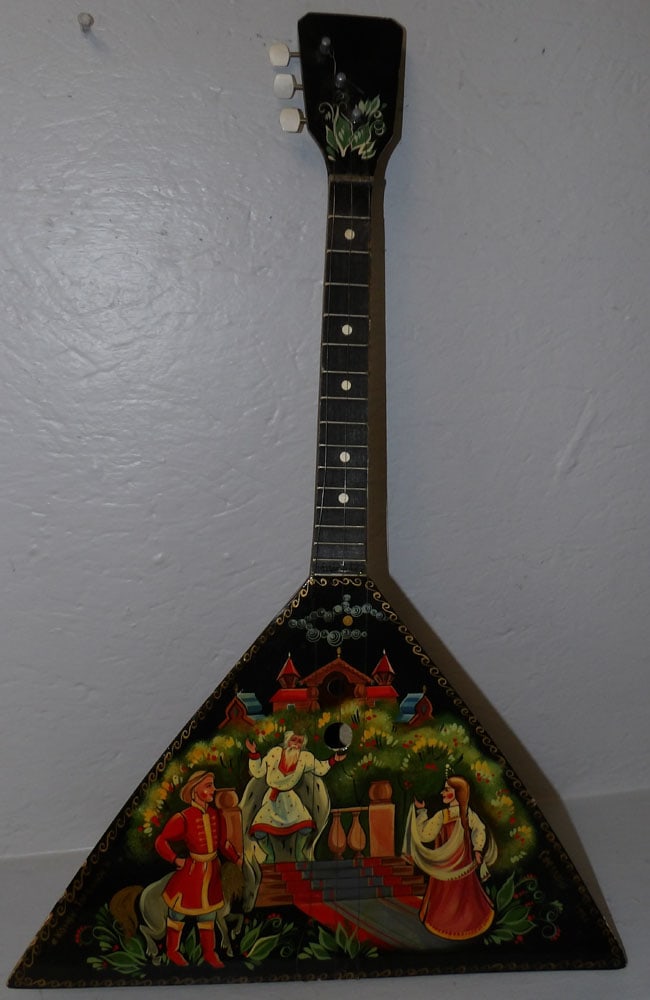 paint decorated Russian faux art artist signed: paint decorated Russian faux art artist signed. 26 1/2" H 16 1/2" W 4 1/2" D ALL DESCRIPTIONS AND ANY CONDITION STATEMENT GIVEN BY LANGSTON AUCTION GALLERY ARE STRICTLY OPINIONS AND LANGSTON'S SHALL H
