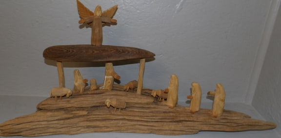 drift wood nativity scene