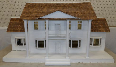 painted wood doll house