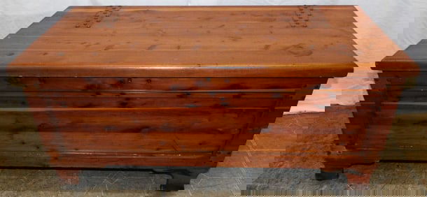 cedar and copper bound blanket chest