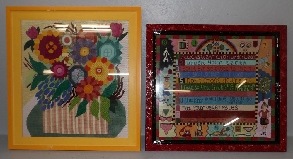 2 framed needleworks (1 of 7)