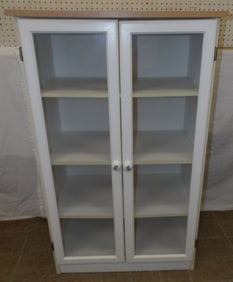 painted glass door cabinet