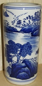 Oriental Blue & White Porcelain Vase