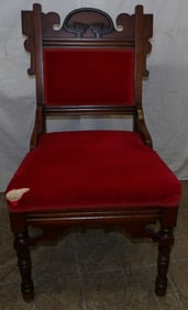 Antique Walnut Victorian Side Chair