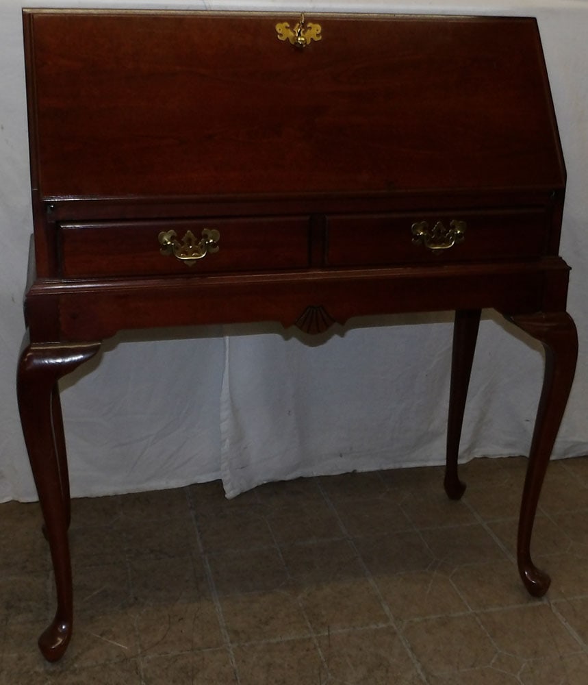 Cherry Queen Anne Style Desk by Jasper Cabinet Company (1 of 5)