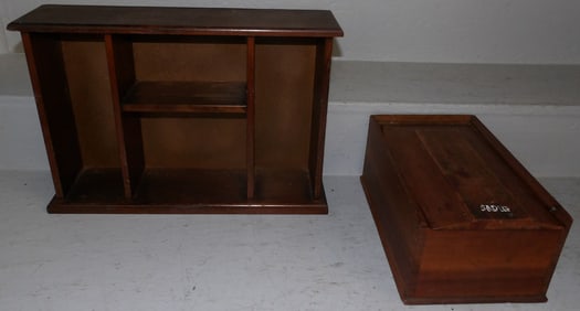 Antique Cherry Dovetailed Candle Box, Table Top Miniatures Display