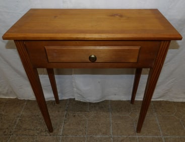 Pine Tapered Leg One Drawer Stand