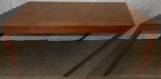 Mid Century Modern Teak Wood Dining Table: Mid Century Modern Teak Wood Dining Table . 29 1/4" H 65" W 39 1/2" D
