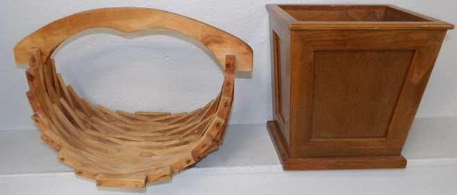 Pine Basket & Waste Basket