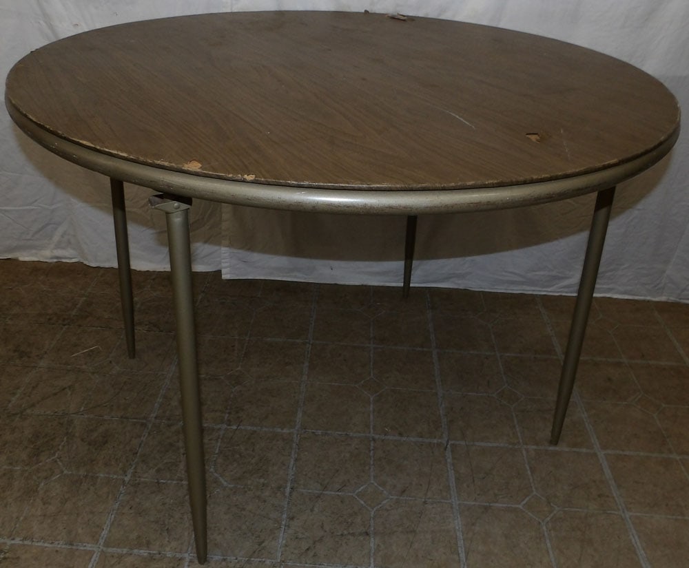 Vintage Round Folding Carved Table (1 of 4)