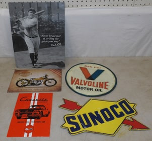 Lot of Painted Metal Signs