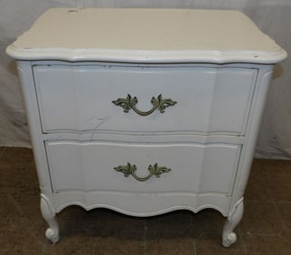 Painted Two Drawer Night Stand