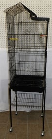 Painted Two Piece Wire Mesh Bird Cage