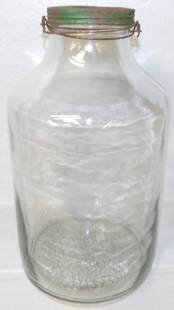 Large Vintage Country Store Glass Jar: Large Vintage Country Store Glass Jar . 18 1/2" H 10 1/2" Dia. ALL DESCRIPTIONS AND ANY CONDITION STATEMENT GIVEN BY LANGSTON AUCTION GALLERY ARE STRICTLY OPINIONS AND LANGSTON'S SHALL HAVE NO RESPONS