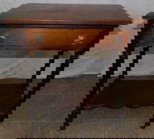 19th Century Cherry One Drawer Stand