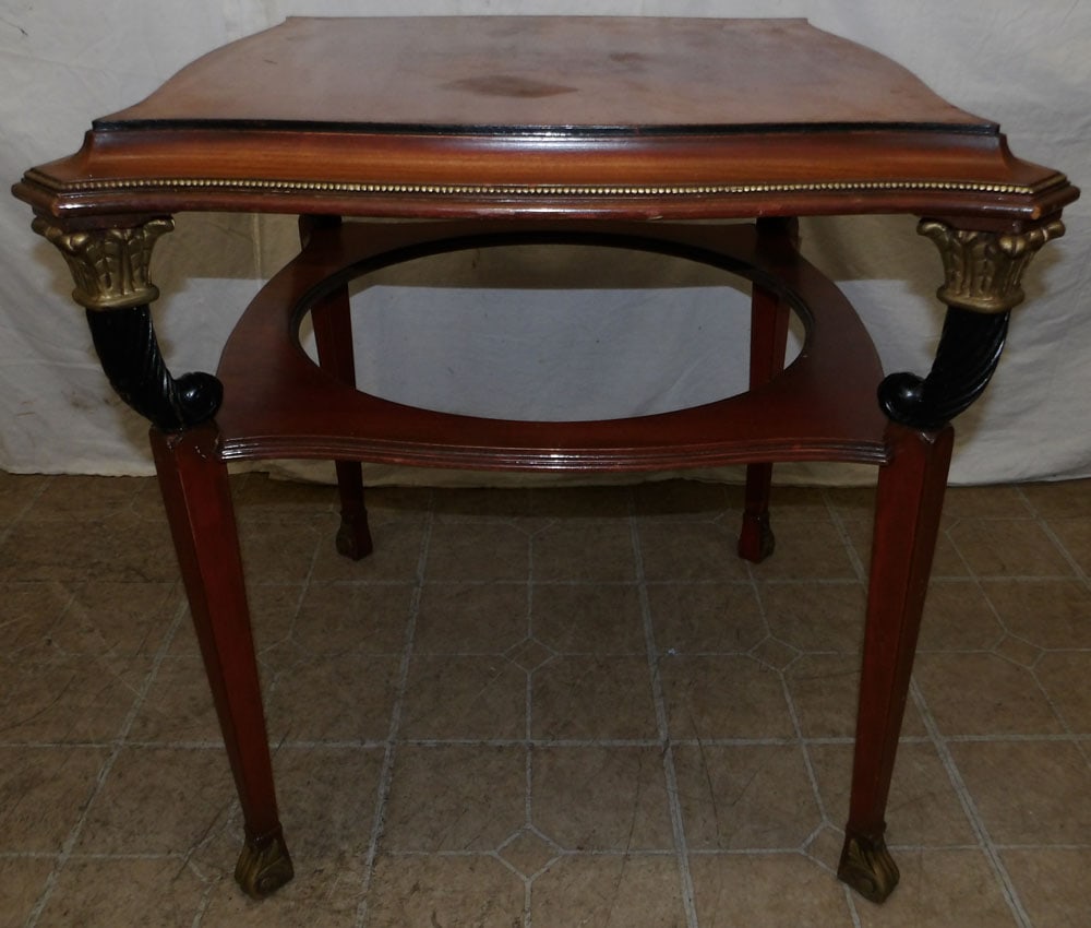Mahogany & Paint Decorated Lamp Table (1 of 3)