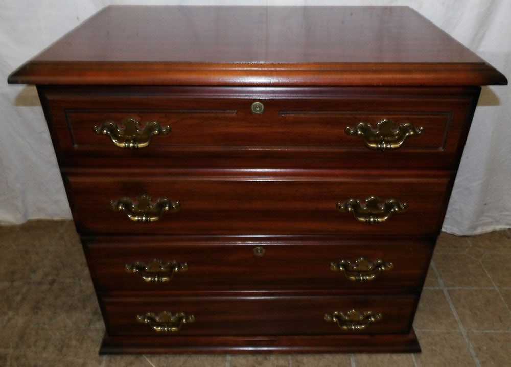 Cherry Two Drawer Filing Cabinet (1 of 7)