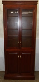 Cherry Benchmade Glass Door Cabinet