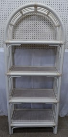 Painted Rattan Shelf
