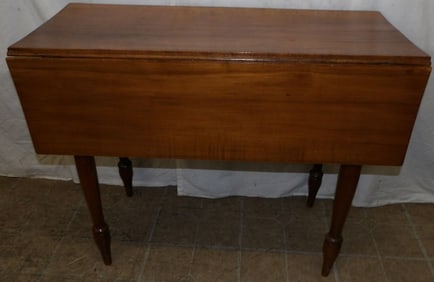 19th Century Cherry Sheraton Drop Leaf Table