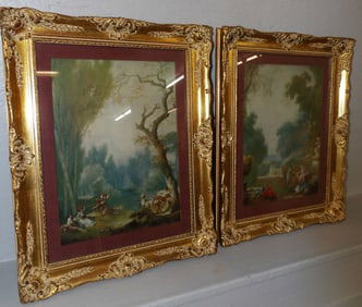 Pair of Gilded Frame Prints