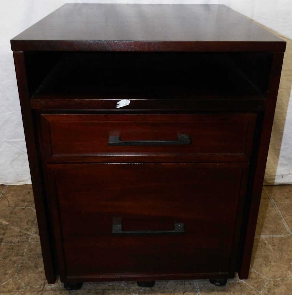 Modern Cherry Cabinet: Modern Cherry Cabinet. 24 1/4" H 18 1/2" W 19 3/4" D ALL DESCRIPTIONS AND ANY CONDITION STATEMENT GIVEN BY LANGSTON AUCTION GALLERY ARE STRICTLY OPINIONS AND LANGSTON'S SHALL HAVE NO RESPONSIBILITY FO