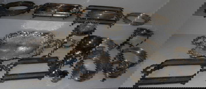 Lot of Silverplated Items: Lot of Silverplated Items . Up to 15" x 10" ALL DESCRIPTIONS AND ANY CONDITION STATEMENT GIVEN BY LANGSTON AUCTION GALLERY ARE STRICTLY OPINIONS AND LANGSTON'S SHALL HAVE NO RESPONSIBILITY FOR ERRORS