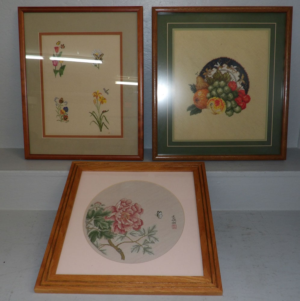 Three Framed Needleworks (1 of 5)