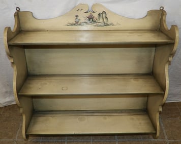 Oriental Paint Decorated Wall Shelf