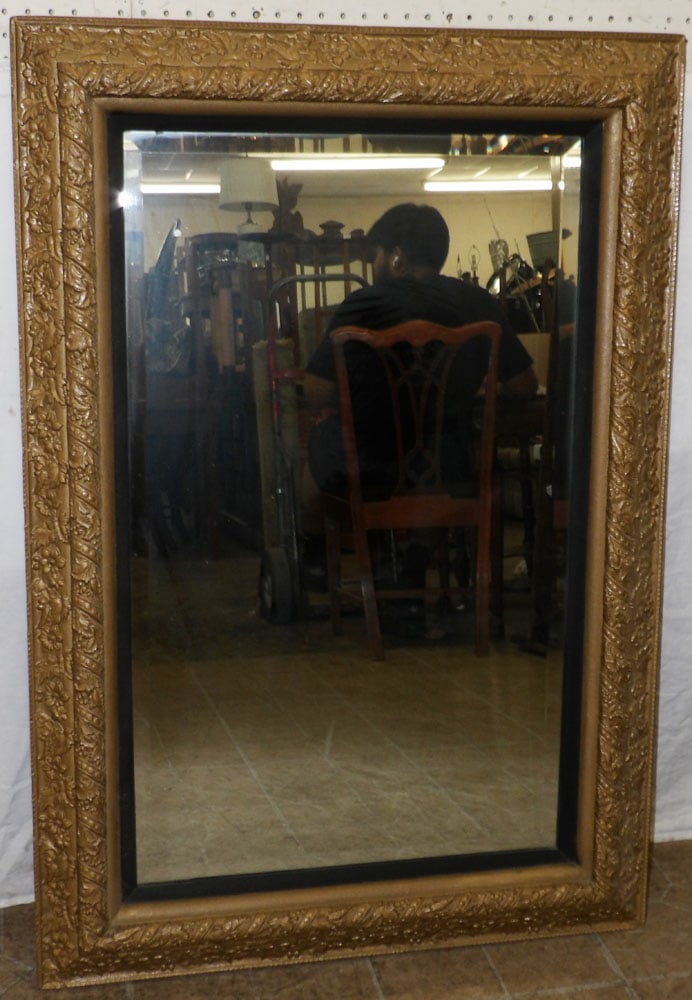 Antique Gilded Frame Bevel Edge Mirror (1 of 3)