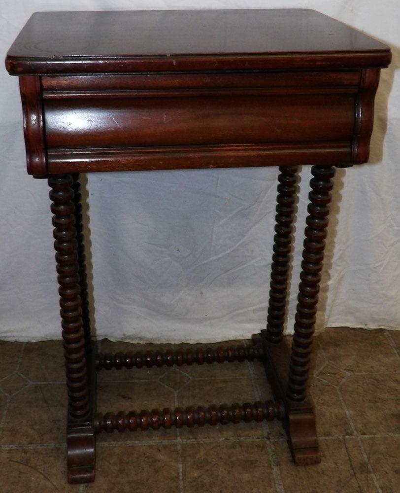 Mahogany One Drawer Jenny Lind Style Stand (1 of 4)