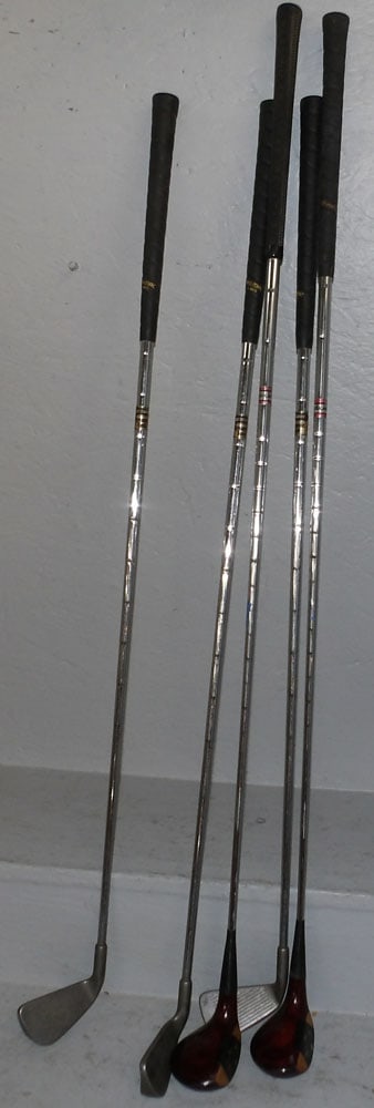 Lot of Golf Clubs: Lot of Golf Clubs. 44" L ALL DESCRIPTIONS AND ANY CONDITION STATEMENT GIVEN BY LANGSTON AUCTION GALLERY ARE STRICTLY OPINIONS AND LANGSTON'S SHALL HAVE NO RESPONSIBILITY FOR ERRORS OR OMISSIONS. THE A