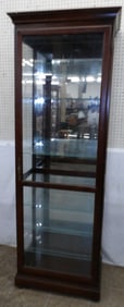 Cherry Lighted Curio Cabinet by Howard Miller